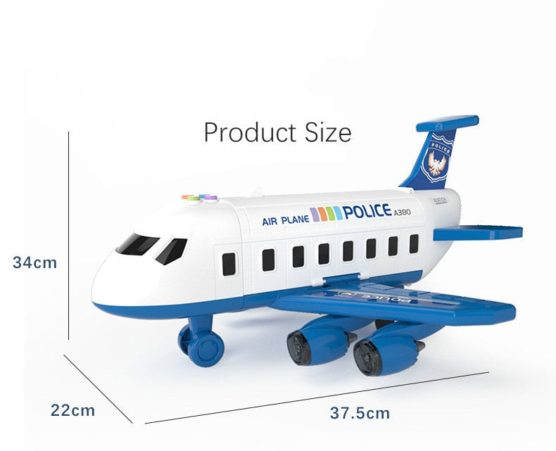 Set di giochi SkyExplorer da 20 pezzi con aereo e veicoli da costruzione