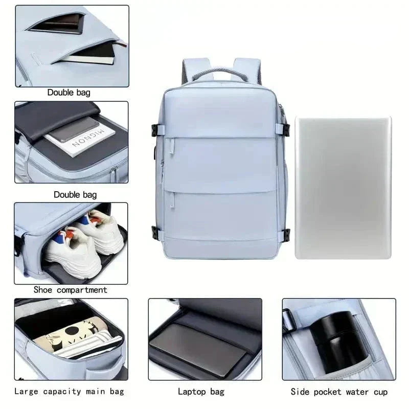 SkyReady, flugtauglicher Kabinenrucksack, 40 × 20 × 25 cm, Laptop-Reiserucksack
