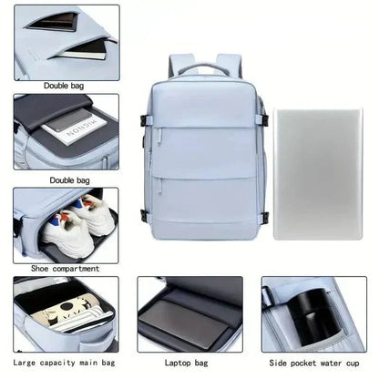 SkyReady, flugtauglicher Kabinenrucksack, 40 × 20 × 25 cm, Laptop-Reiserucksack