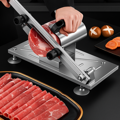 SlicePro voedselsnijder van roestvrij staal met verstelbare snijdikte