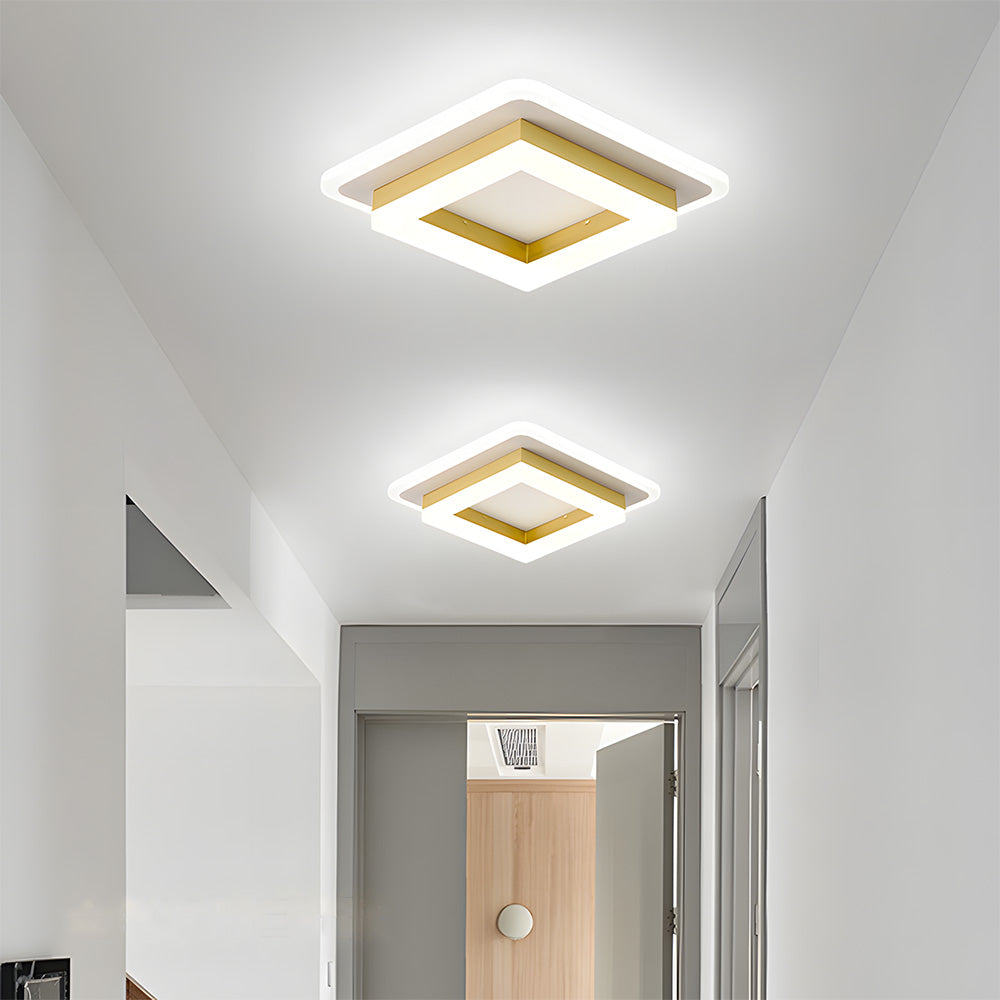 Plafoniera LED quadrata sottile e minimalista