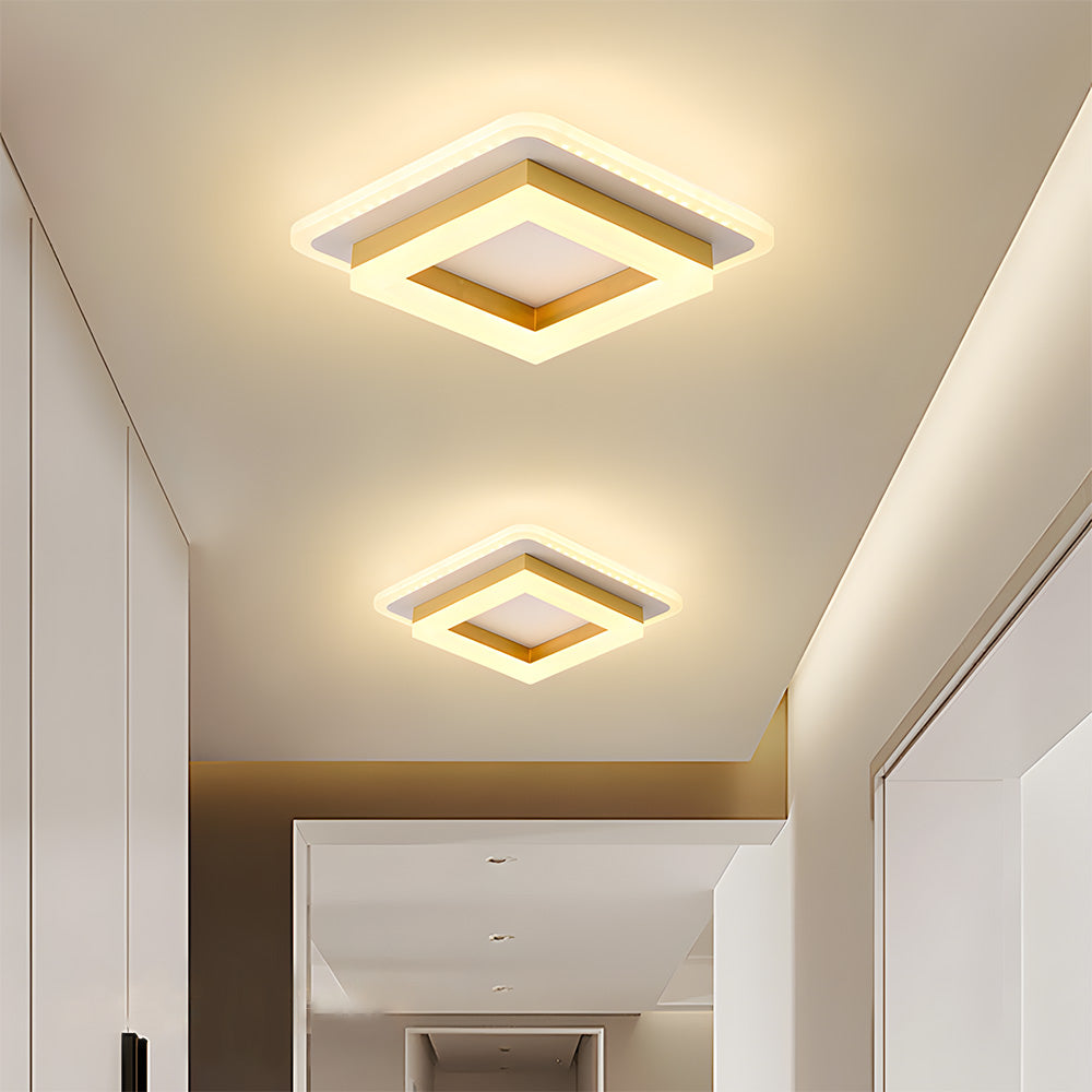 Plafoniera LED quadrata sottile e minimalista