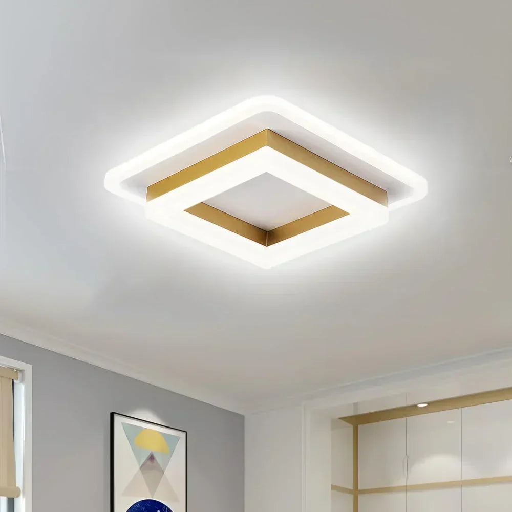Plafoniera LED quadrata sottile e minimalista