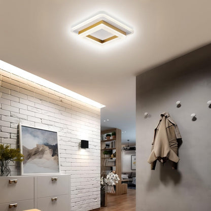 Plafoniera LED quadrata sottile e minimalista