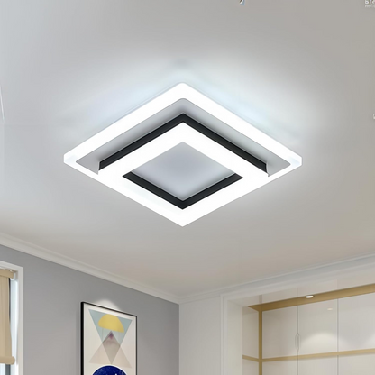 Plafoniera LED quadrata sottile e minimalista