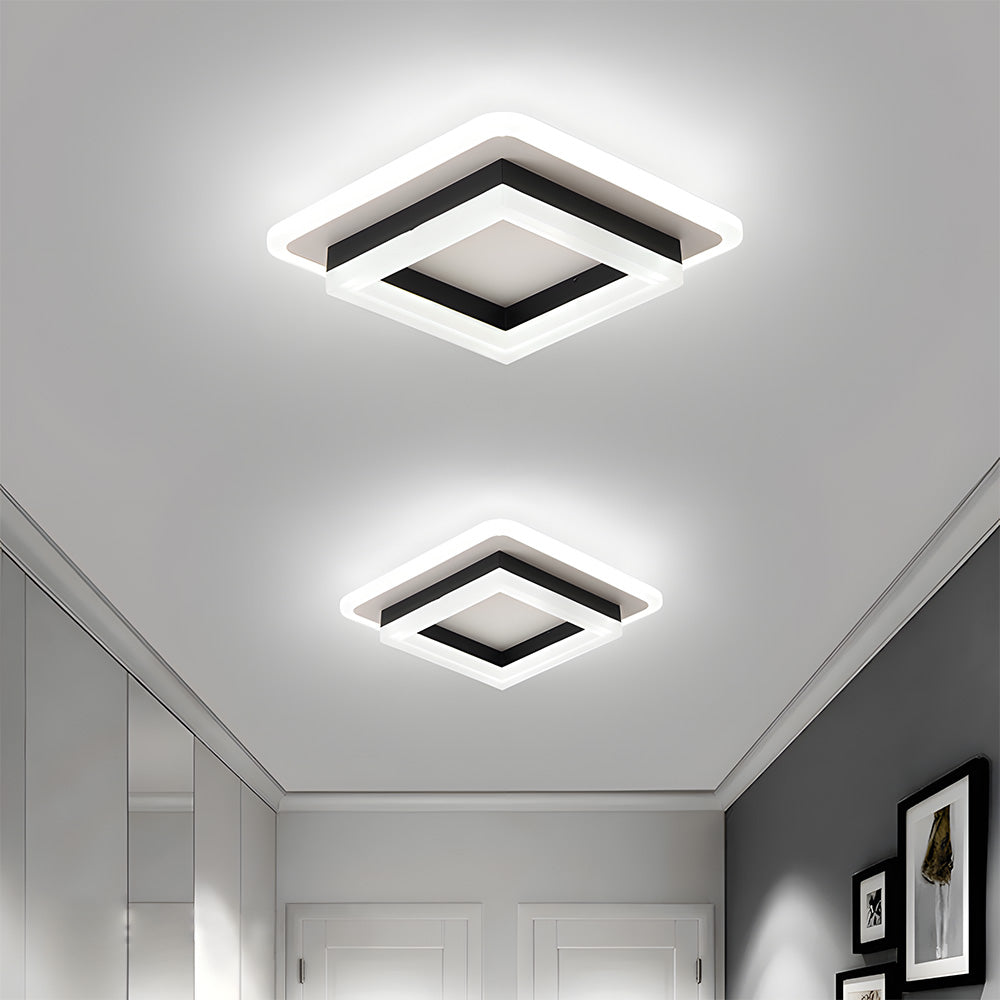 Plafoniera LED quadrata sottile e minimalista
