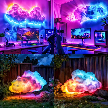 Slimme ledwolkenlamp met RGB, muziekbediening, app en afstandsbediening