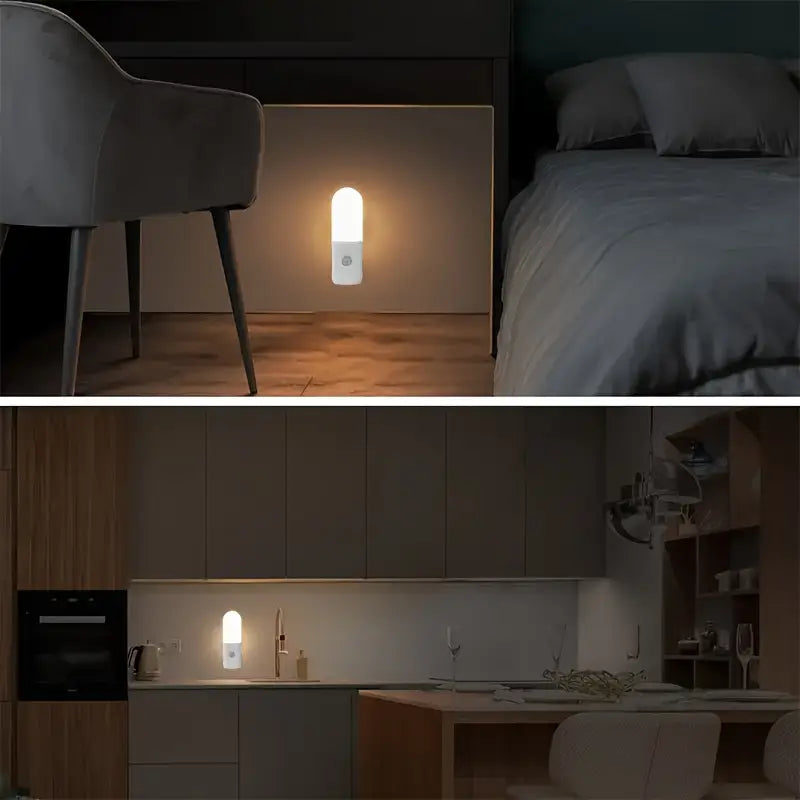 Slimme nachtlamp met bewegingssensor, 3-in-1 oplaadbare wandlamp en zaklamp