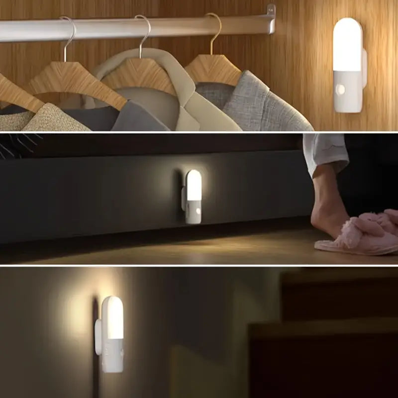 Slimme nachtlamp met bewegingssensor, 3-in-1 oplaadbare wandlamp en zaklamp