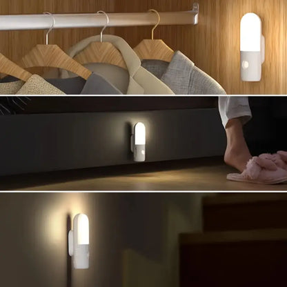 Slimme nachtlamp met bewegingssensor, 3-in-1 oplaadbare wandlamp en zaklamp