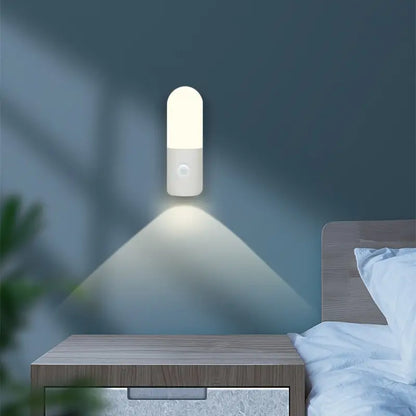 Slimme nachtlamp met bewegingssensor, 3-in-1 oplaadbare wandlamp en zaklamp