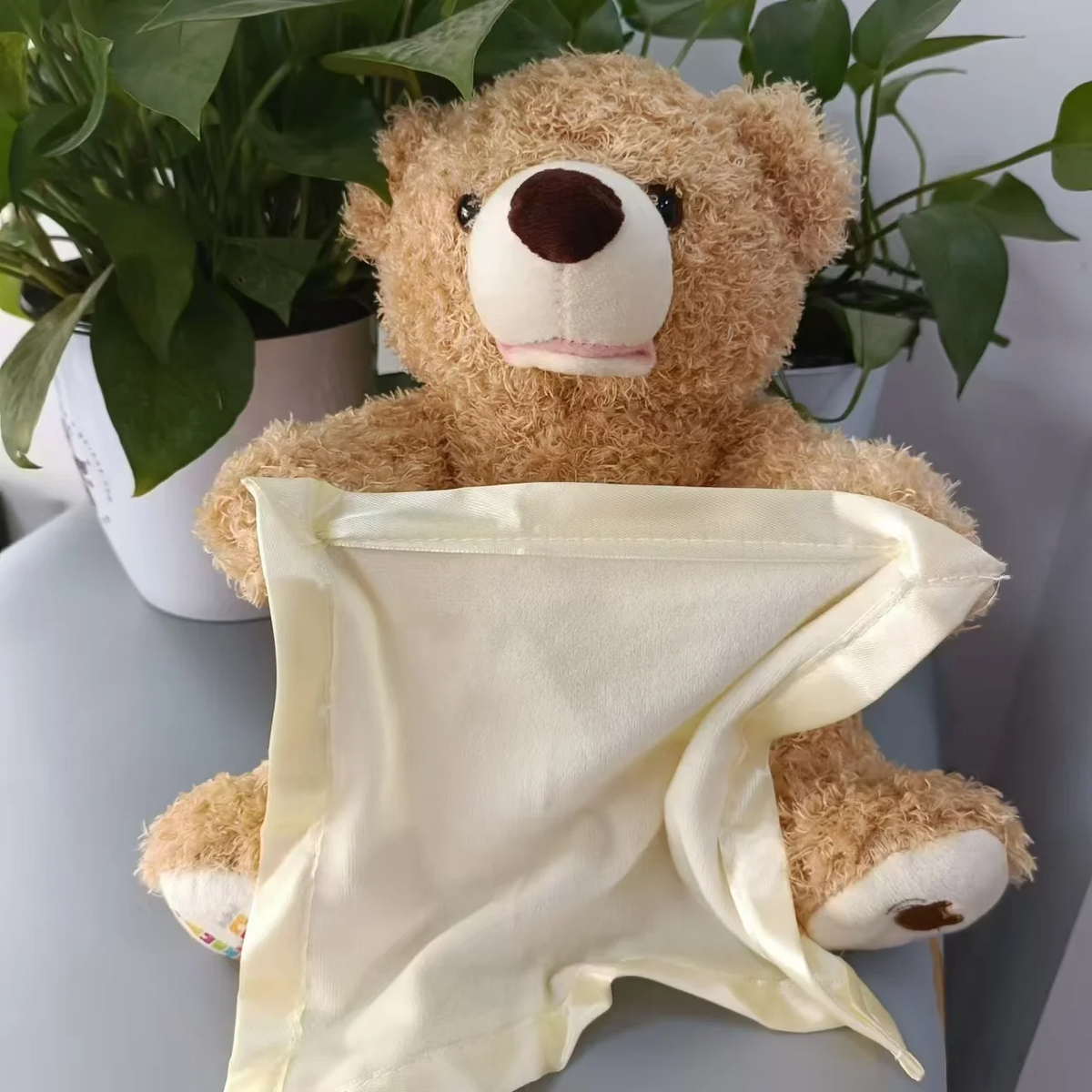 SnuggleBuddy Guck-Guck-Bär: interaktives, sprechendes Plüschspielzeug für Babys und Kleinkinder