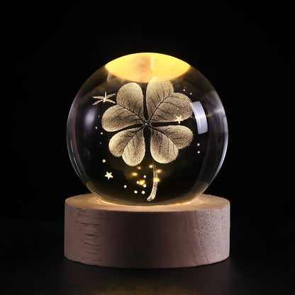 SolarSphere Modello del sistema solare in cristallo con luce LED, decorativo ed educativo