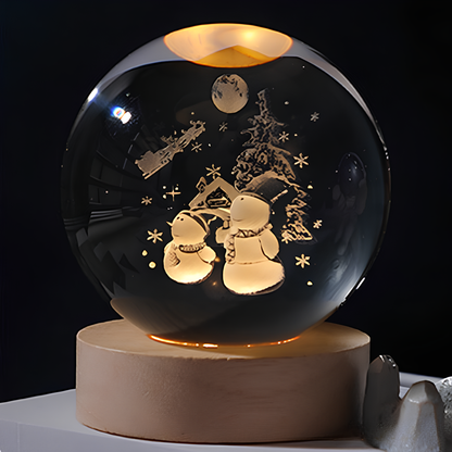 SolarSphere Modello del sistema solare in cristallo con luce LED, decorativo ed educativo