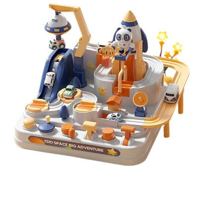 Startrack Montessori-Rennbahn, Lernspielset mit Autos für Kinder