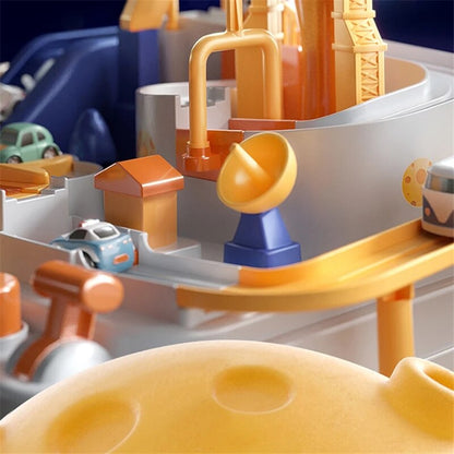 Startrack Montessori-Rennbahn, Lernspielset mit Autos für Kinder
