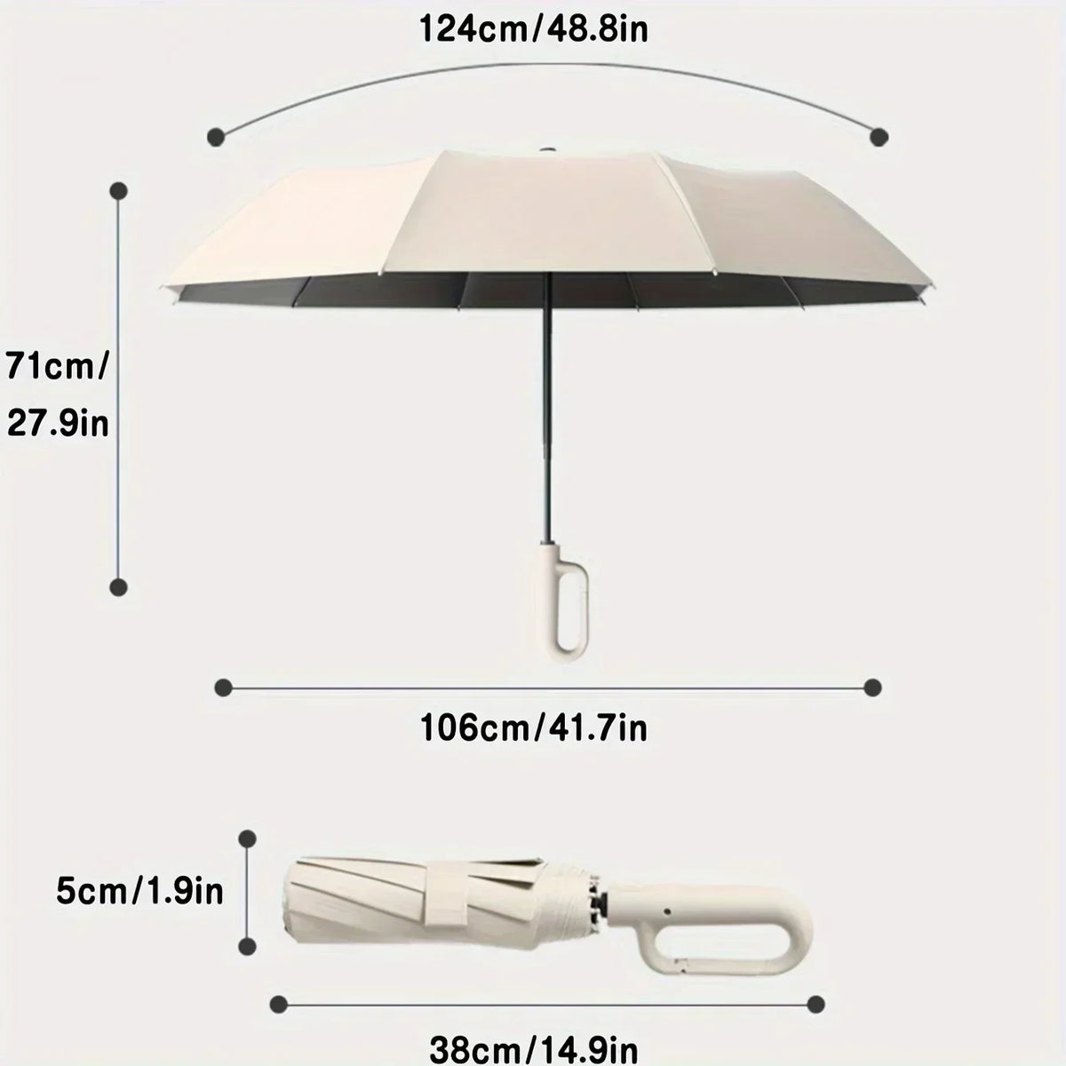 StormGuard Pro Kompakter winddichter Regenschirm