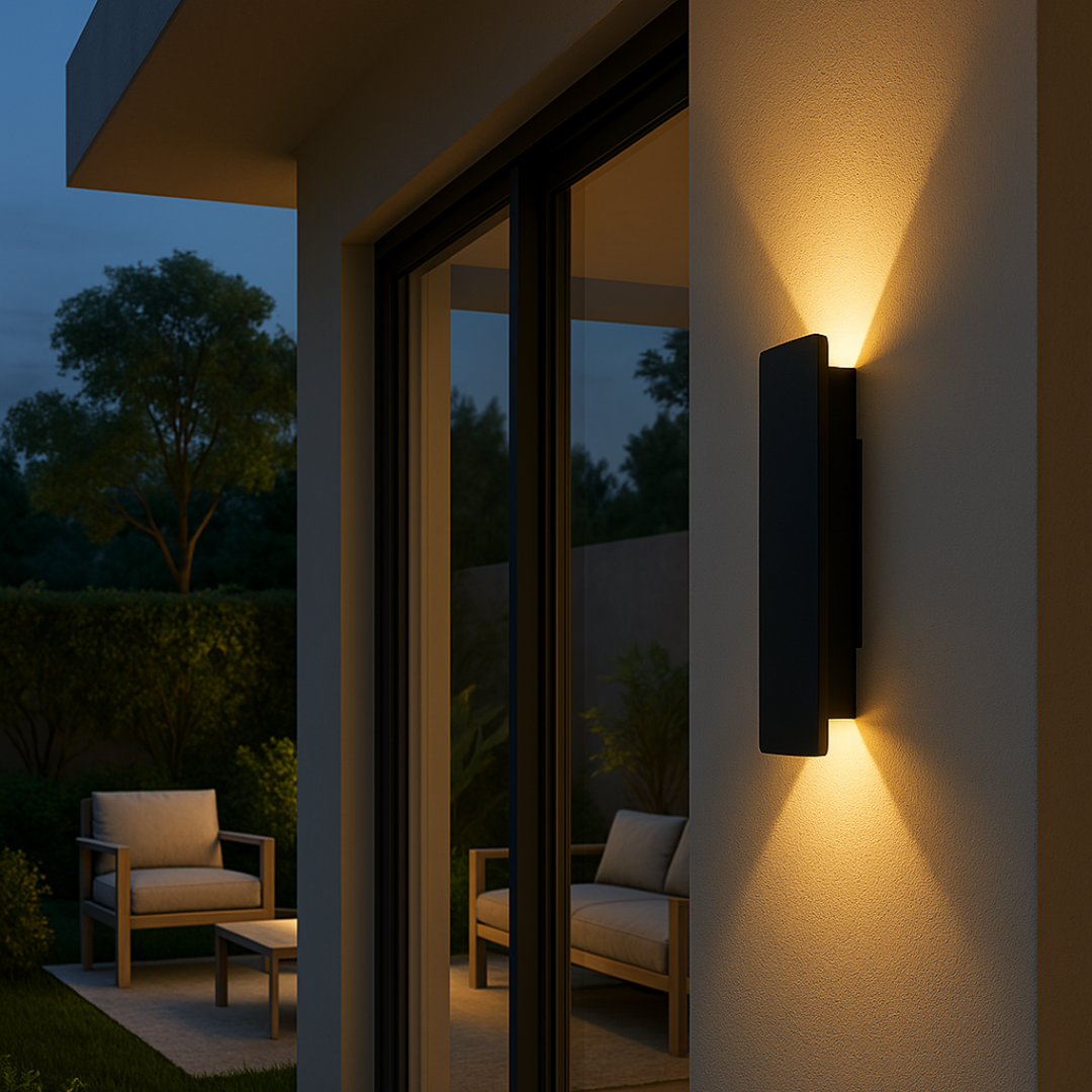 Streamline LED-buitenwandlamp, weerbestendige moderne gevelverlichting