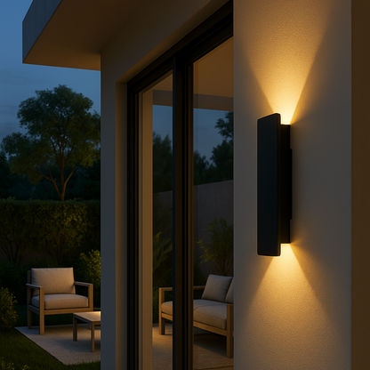 Streamline LED-buitenwandlamp, weerbestendige moderne gevelverlichting