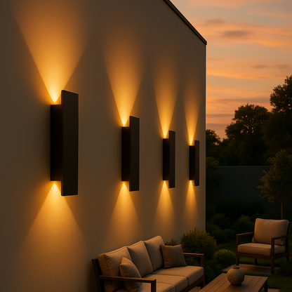Streamline LED-buitenwandlamp, weerbestendige moderne gevelverlichting