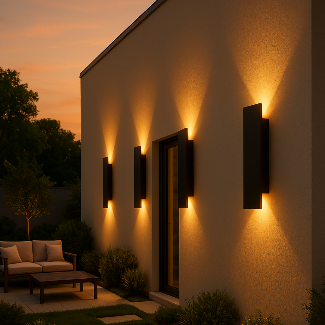 Streamline LED-buitenwandlamp, weerbestendige moderne gevelverlichting