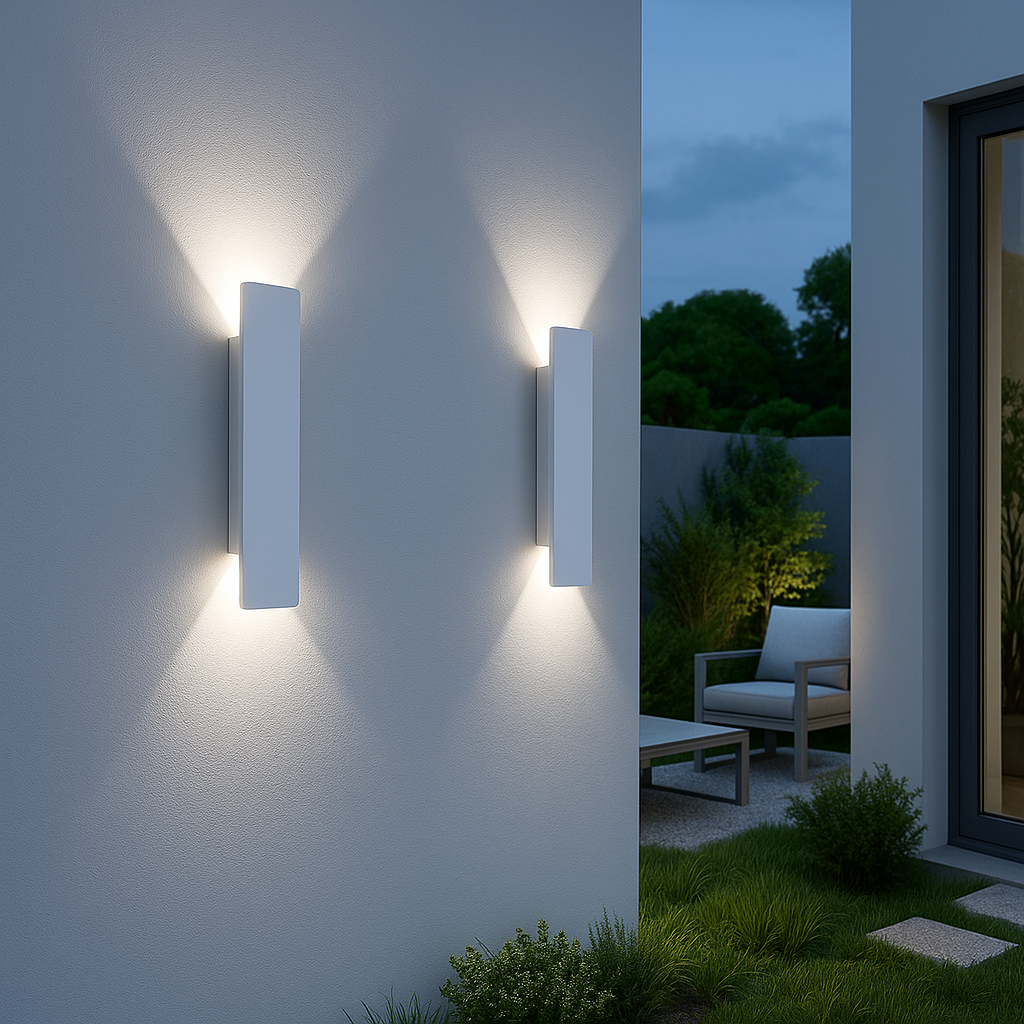 Streamline LED-buitenwandlamp, weerbestendige moderne gevelverlichting