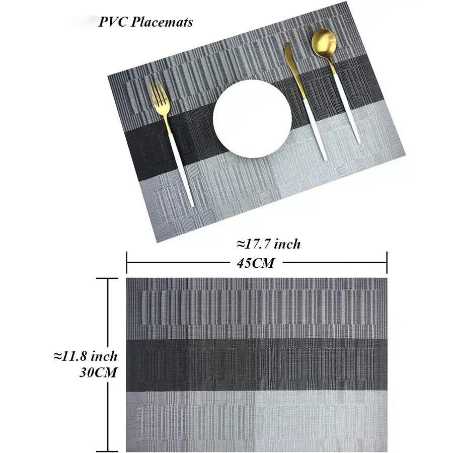SturdyWoven Waschbare, hitzebeständige Platzdeckchen, 4er-Set