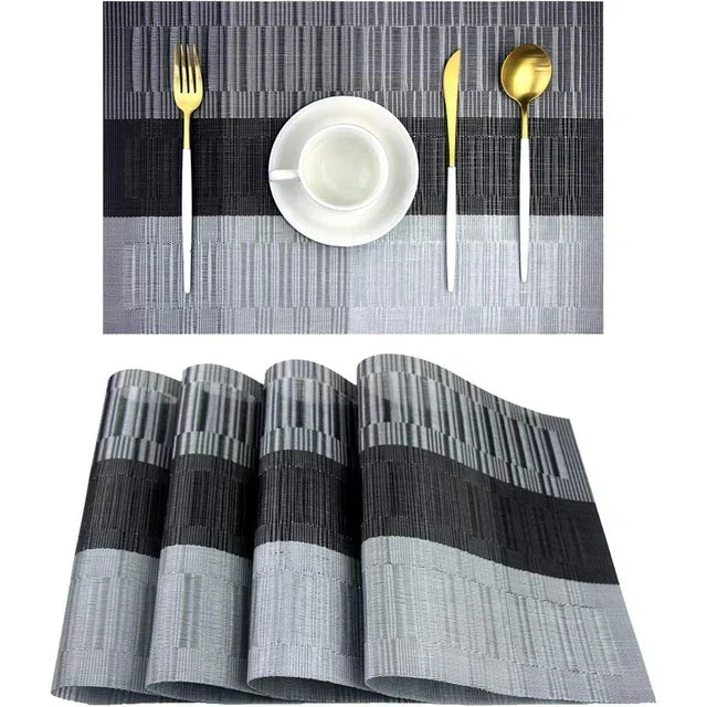 SturdyWoven Waschbare, hitzebeständige Platzdeckchen, 4er-Set