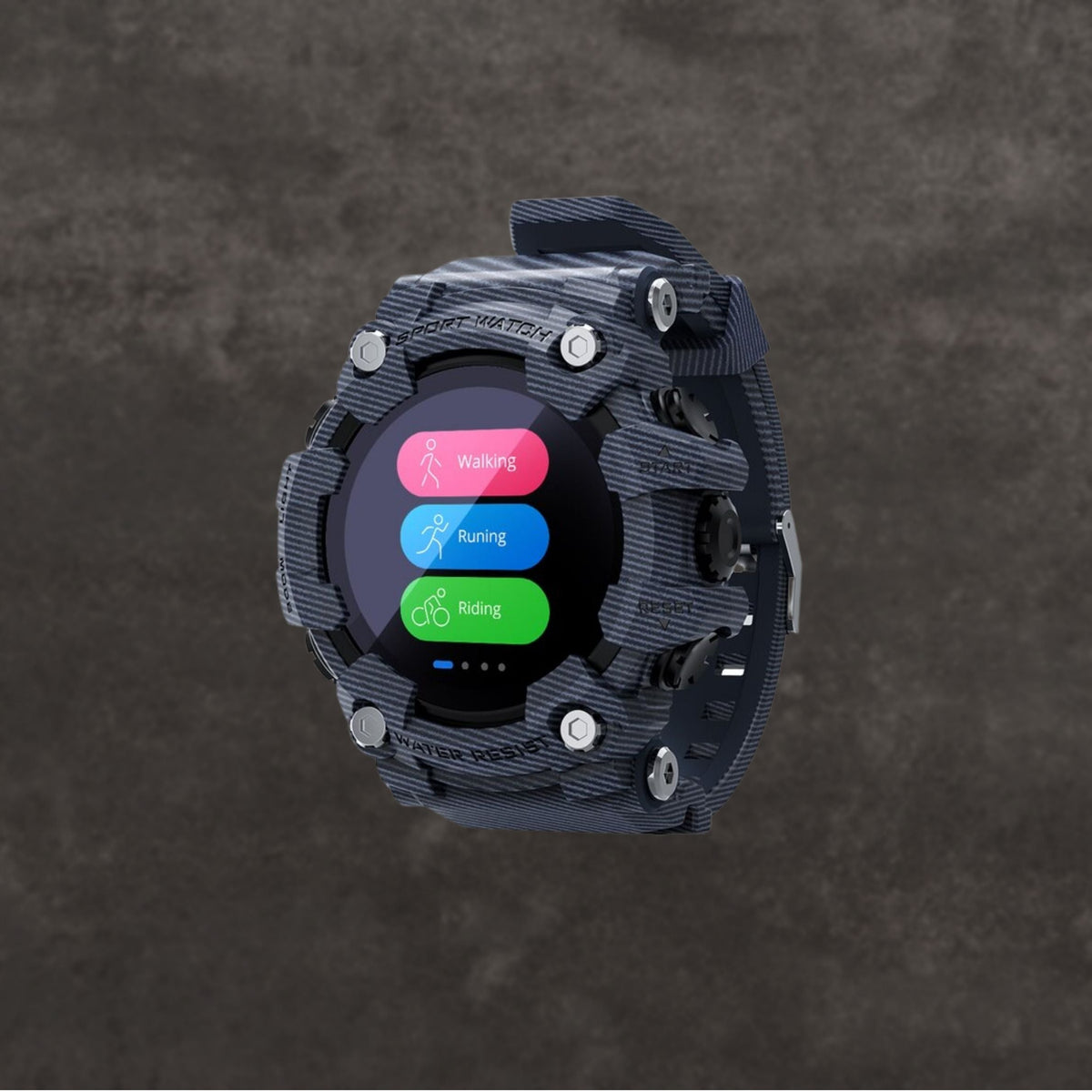 Robuste Smartwatch mit Pulsmessung und wasserdichtem IP68-Design