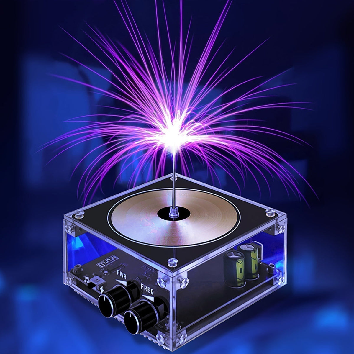 Tesla-Plasma-Musiklautsprecher mit Blitzeffekten und kabellosem Bluetooth-Sound