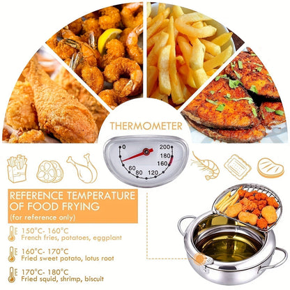 ThermaFryer-Fritteuse aus Edelstahl mit Temperaturregelung, 2.2 L
