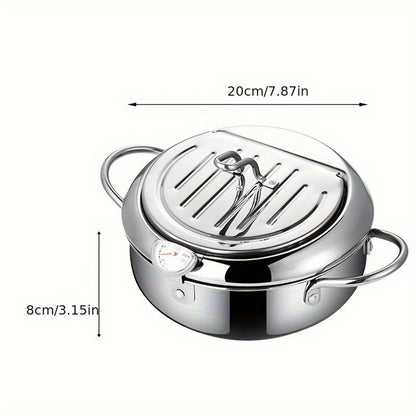 ThermaFryer-Fritteuse aus Edelstahl mit Temperaturregelung, 2.2 L