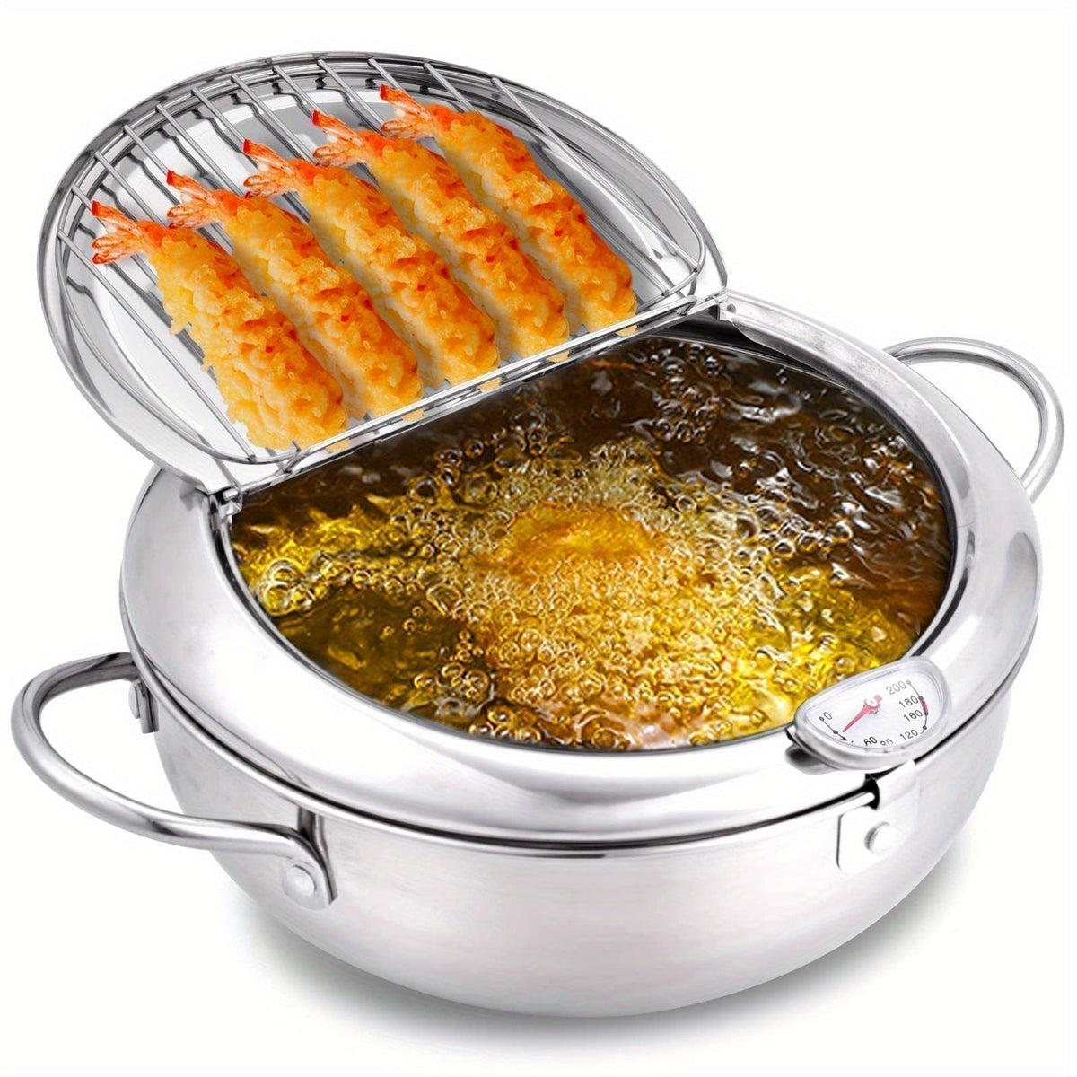 ThermaFryer-Fritteuse aus Edelstahl mit Temperaturregelung, 2.2 L