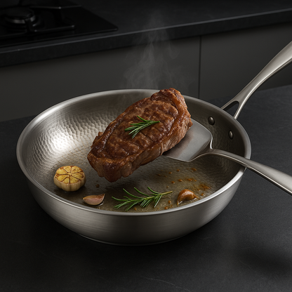 Titan Premium-Titanium-Bratpfanne ohne Beschichtung für Induktionsherde