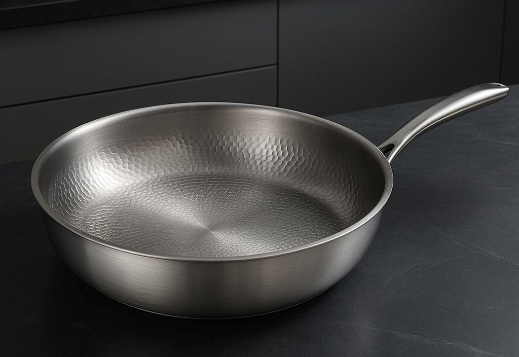 Titan Premium-Titanium-Bratpfanne ohne Beschichtung für Induktionsherde