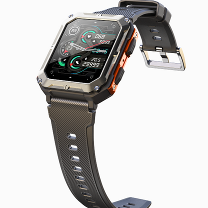 Robuuste TitanGuard-smartwatch met hartslagmeting en activiteitstracking