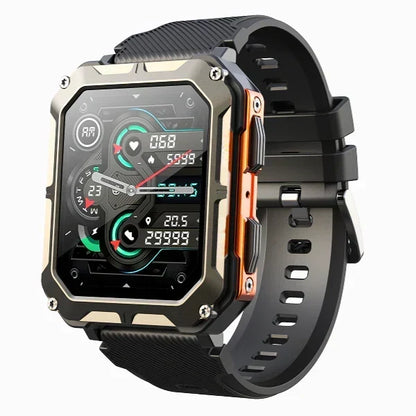 Robuuste TitanGuard-smartwatch met hartslagmeting en activiteitstracking