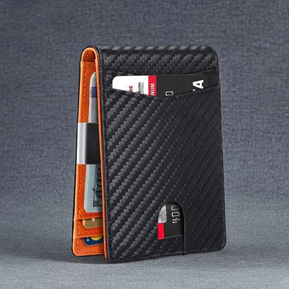 Portafoglio da viaggio sottile TravelPrime con protezione RFID, effetto fibra di carbonio