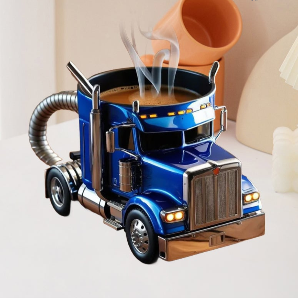 Keramikbecher in Lkw-Form, handgefertigtes Geschenk für Lkw-Fahrer