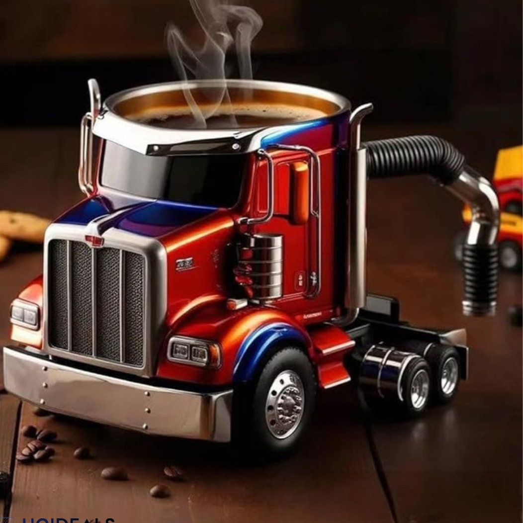 Keramikbecher in Lkw-Form, handgefertigtes Geschenk für Lkw-Fahrer
