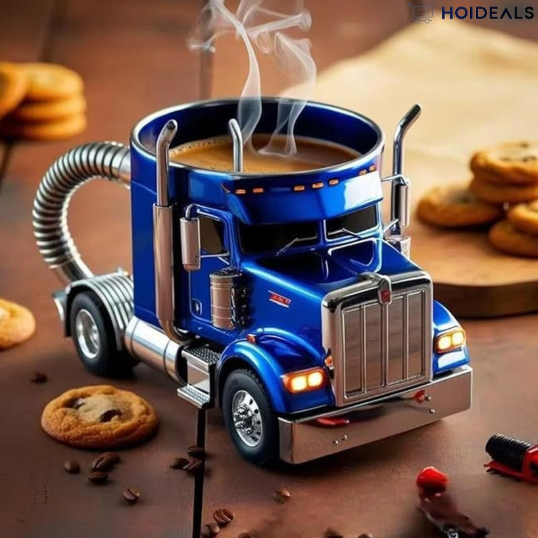Keramikbecher in Lkw-Form, handgefertigtes Geschenk für Lkw-Fahrer