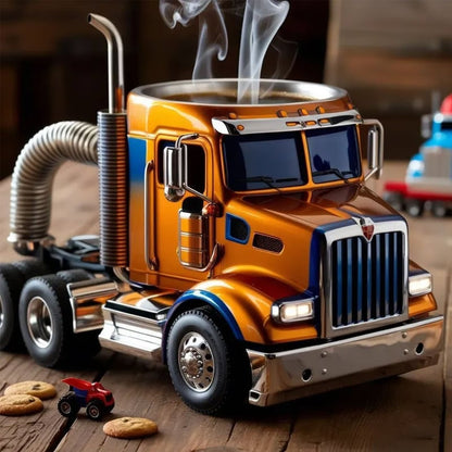 Keramikbecher in Lkw-Form, handgefertigtes Geschenk für Lkw-Fahrer