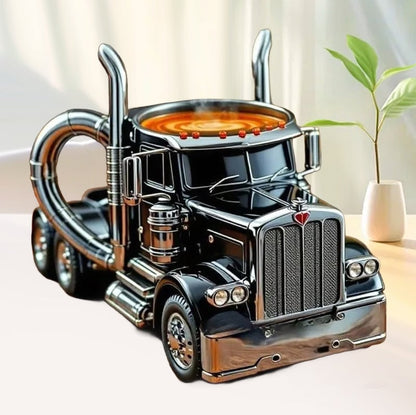 Keramikbecher in Lkw-Form, handgefertigtes Geschenk für Lkw-Fahrer