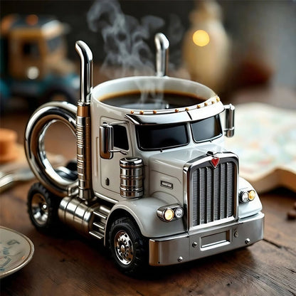 Keramikbecher in Lkw-Form, handgefertigtes Geschenk für Lkw-Fahrer