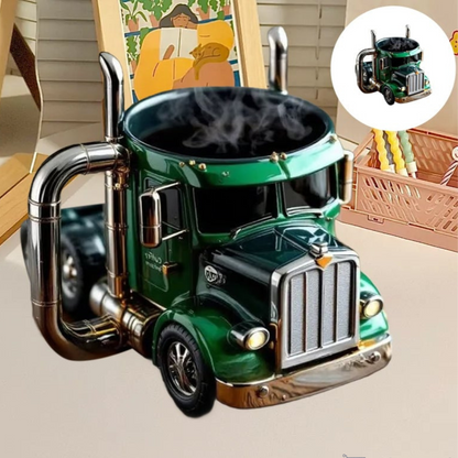 Keramikbecher in Lkw-Form, handgefertigtes Geschenk für Lkw-Fahrer
