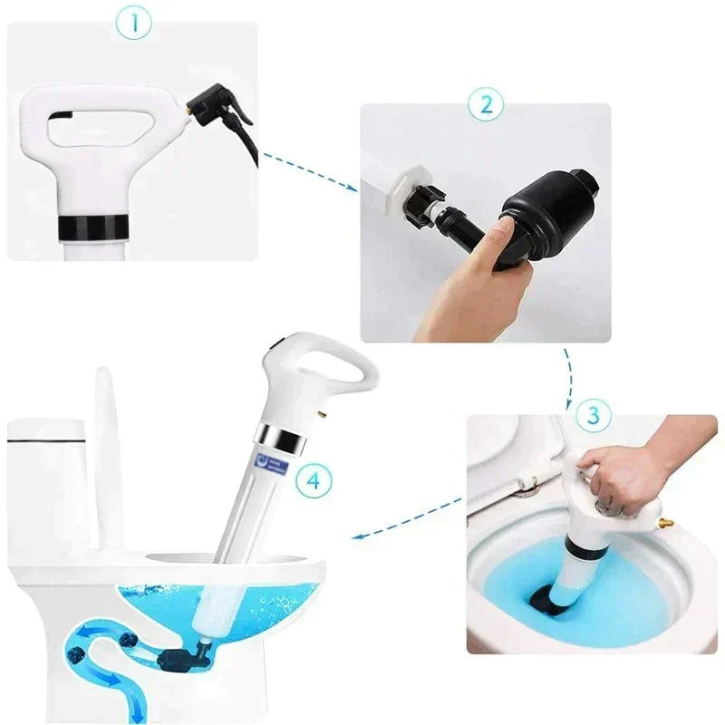 TurboFlush Pro hogedrukontstopper voor toiletten en wastafels