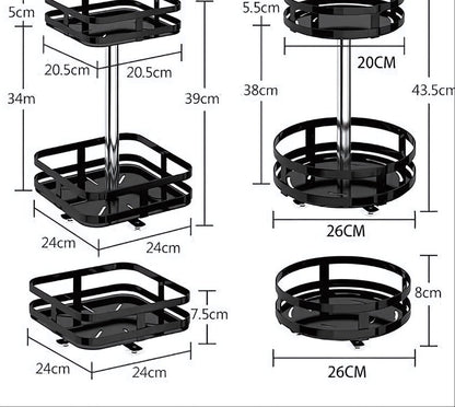TwistRack 360° drehbares Aufbewahrungsregal mit verstellbarer Höhe und platzsparendem Design