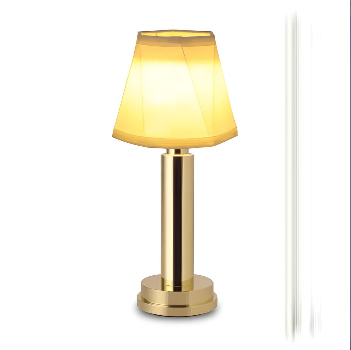 Vintage Flare Dæmpbar Bordlampe med Stofskærm