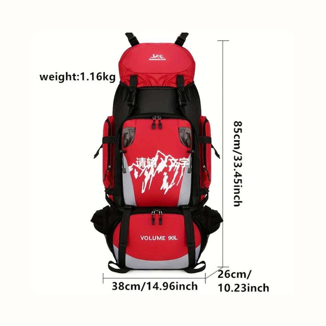 Wasserdichter 90L-Outdoor-Rucksack – groß, strapazierfähig und geräumig
