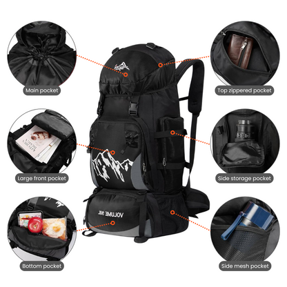 Wasserdichter 90L-Outdoor-Rucksack – groß, strapazierfähig und geräumig